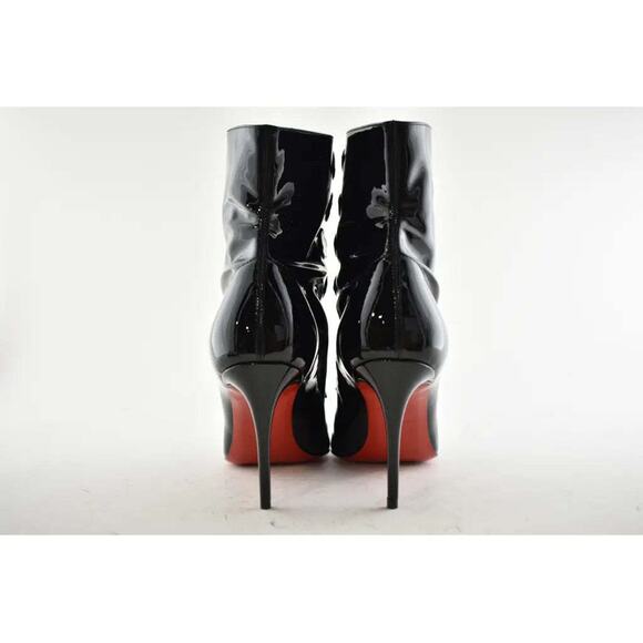 Christian Louboutin Frenchissima 2020 85 Patent Black Short Ankle Heel Boot 36 - Picture 10 of 11